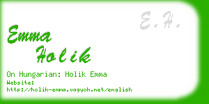 emma holik business card